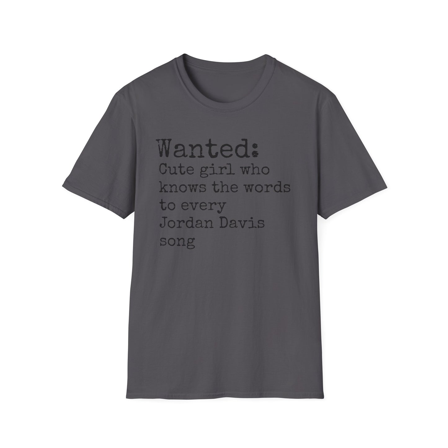 Jordan Davis Unisex Softstyle T-Shirt | Fun Graphic Tee for Musicians and Concert goers, Perfect Gift for Music Lovers