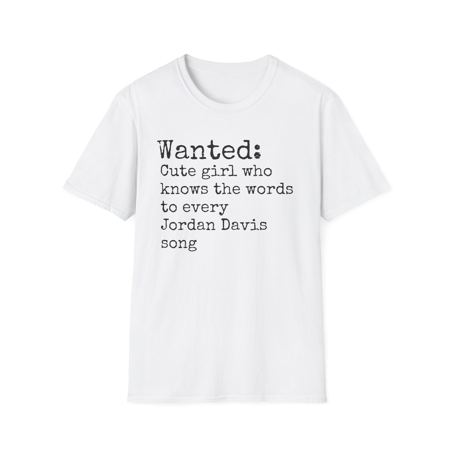 Jordan Davis Unisex Softstyle T-Shirt | Fun Graphic Tee for Musicians and Concert goers, Perfect Gift for Music Lovers