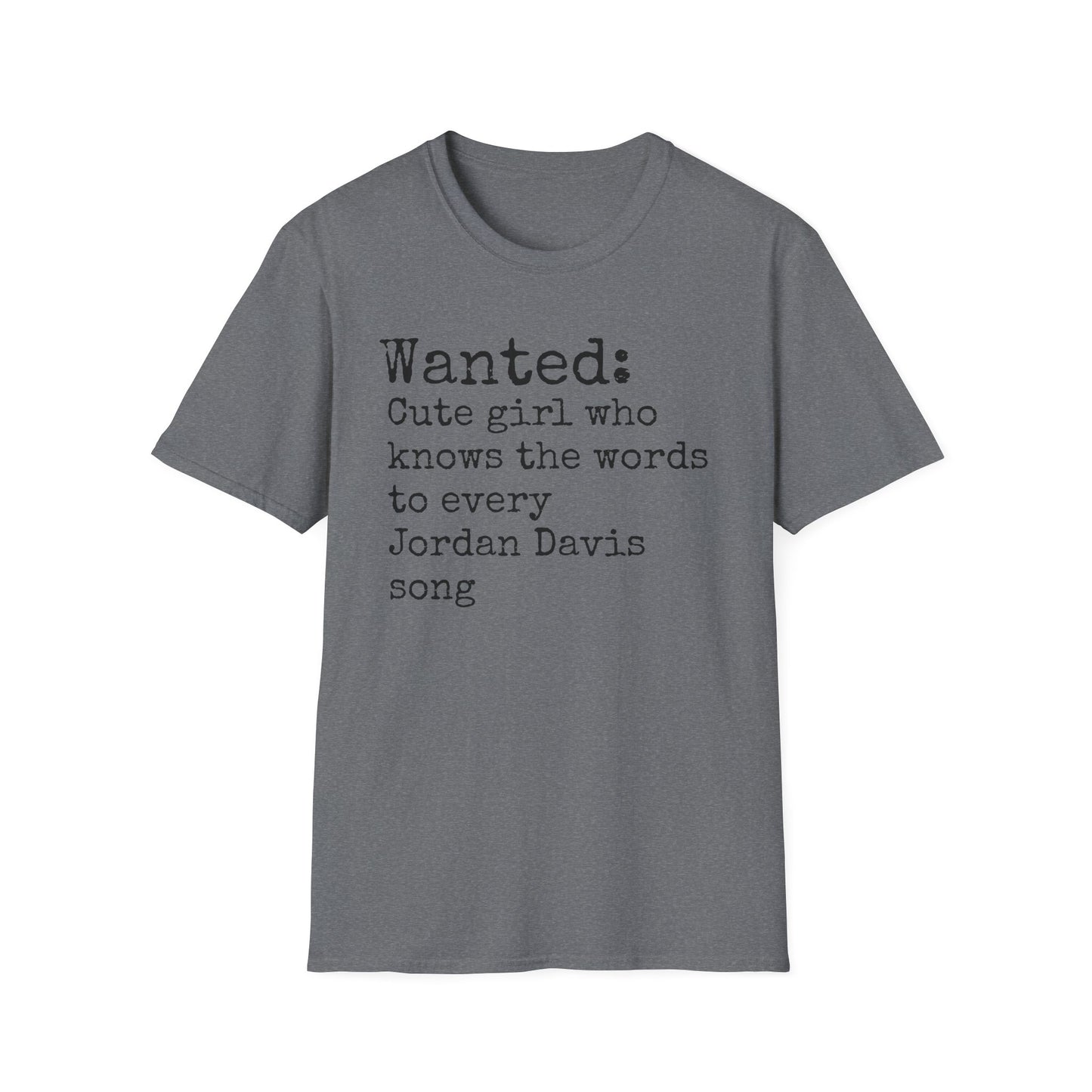 Jordan Davis Unisex Softstyle T-Shirt | Fun Graphic Tee for Musicians and Concert goers, Perfect Gift for Music Lovers