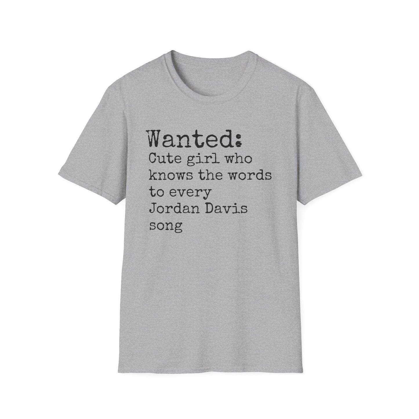 Jordan Davis Unisex Softstyle T-Shirt | Fun Graphic Tee for Musicians and Concert goers, Perfect Gift for Music Lovers
