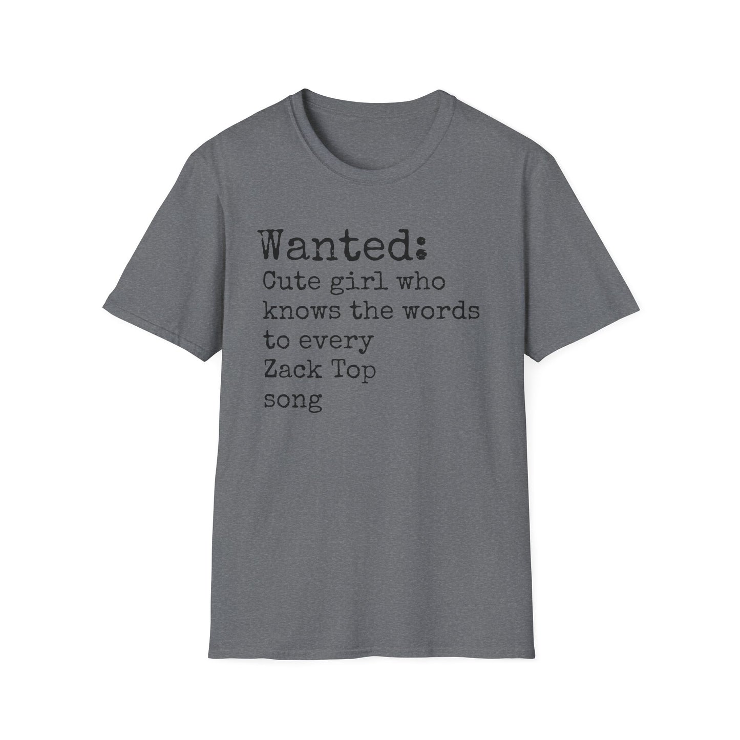 Wanted Cute Girl Who knows Zack Top Words
