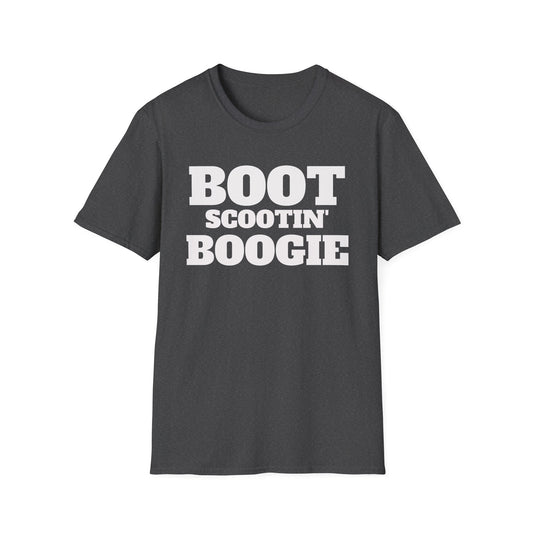Boot Scootin Boogie Unisex Softstyle T-Shirt | Fun Graphic Tee for Musicians and Concert goers, Perfect Gift for Music Lovers