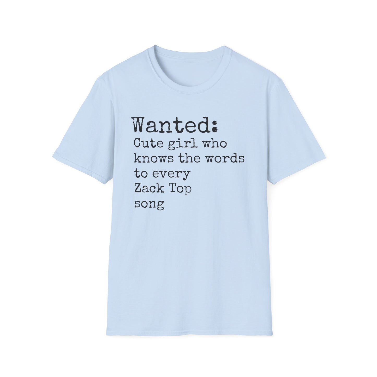 Wanted Cute Girl Who knows Zack Top Words