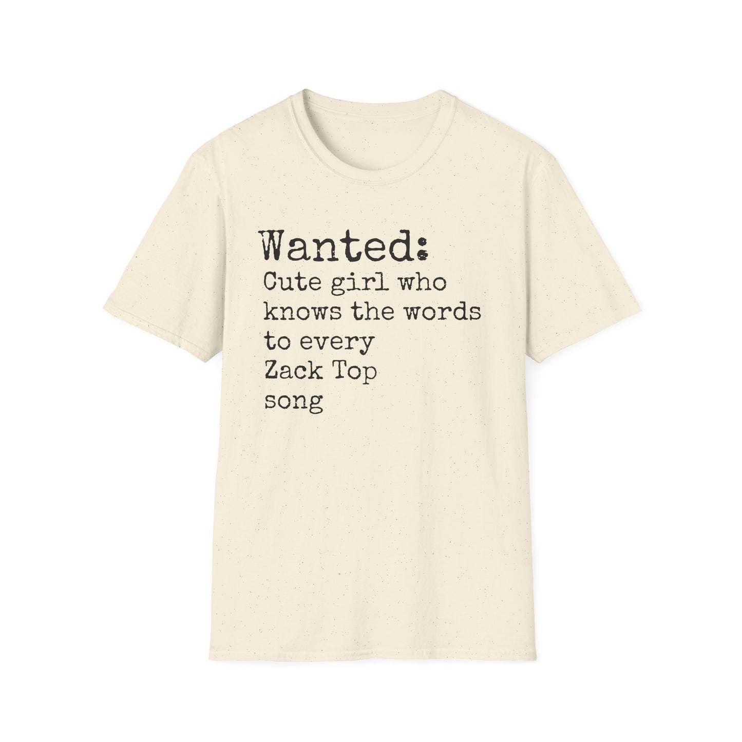 Wanted Cute Girl Who knows Zack Top Words