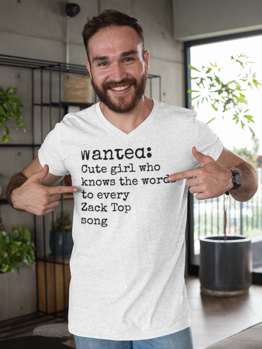 Wanted Cute Girl Who knows Zack Top Words
