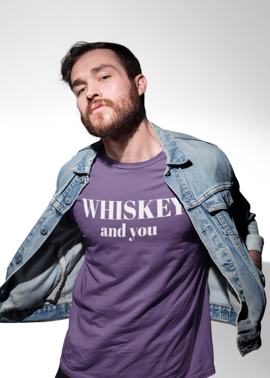 Whiskey and you Purple Unisex Softstyle T-Shirt | Fun Graphic Tee for Musicians and Concert goers, Perfect Gift for Music Lovers