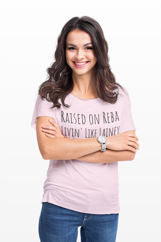 Raised on Reba Unisex Softstyle T-Shirt | Fun Graphic Tee for Musicians and Concert goers, Perfect Gift for Music Lovers