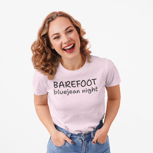 Barefoot Bluejean Night Unisex Softstyle T-Shirt | Fun Graphic Tee for Musicians and Concert goers, Perfect Gift for Music Lovers
