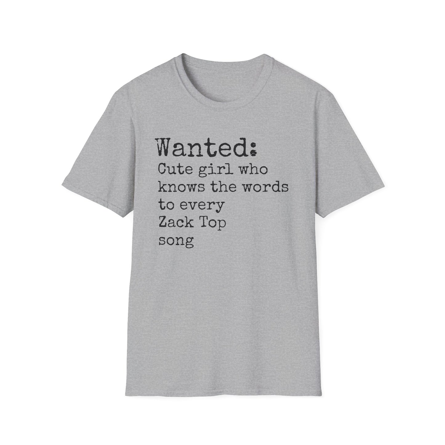 Wanted Cute Girl Who knows Zack Top Words