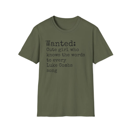 Luke Combs Unisex Softstyle T-Shirt | Fun Graphic Tee for Musicians and Concert goers, Perfect Gift for Music Lovers