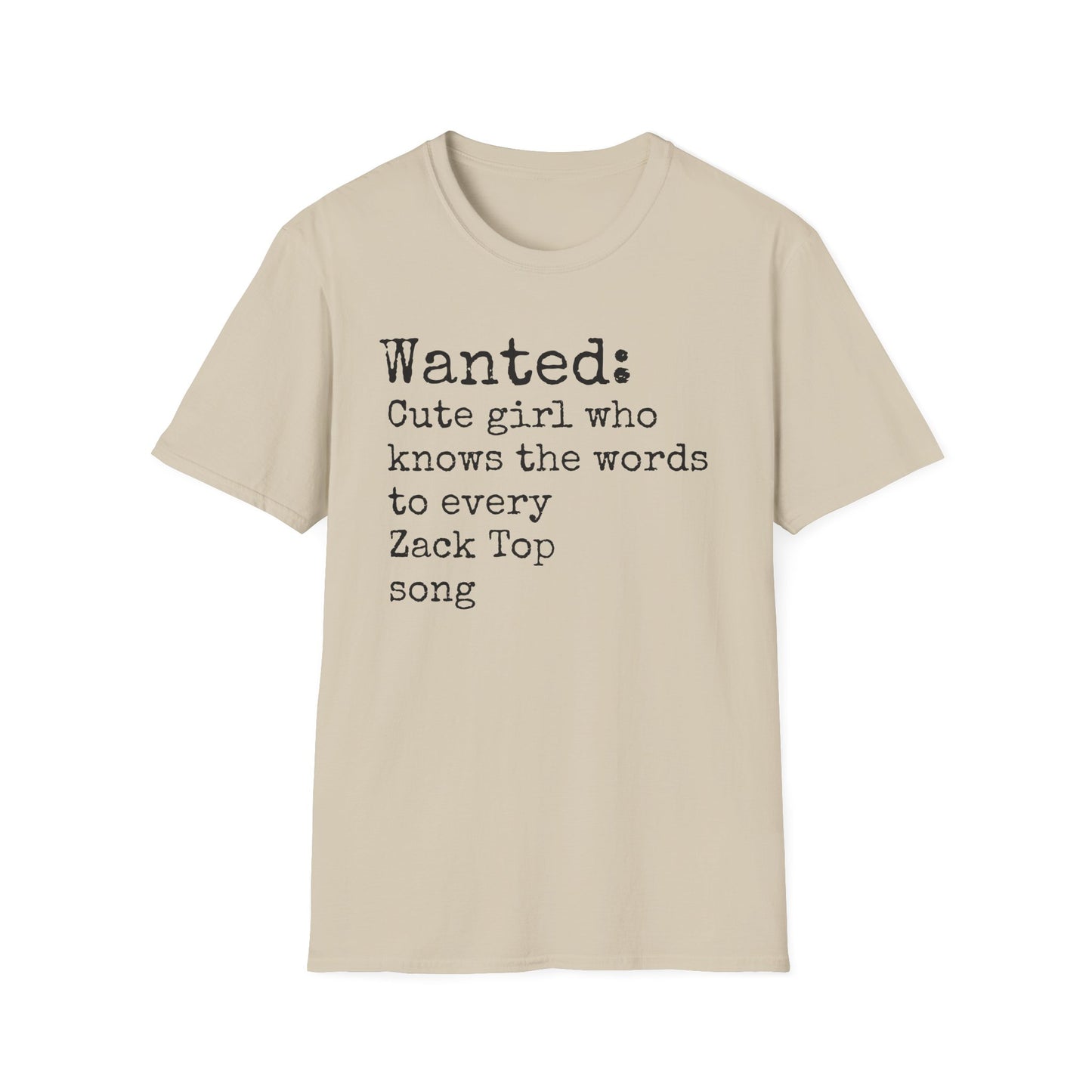 Wanted Cute Girl Who knows Zack Top Words