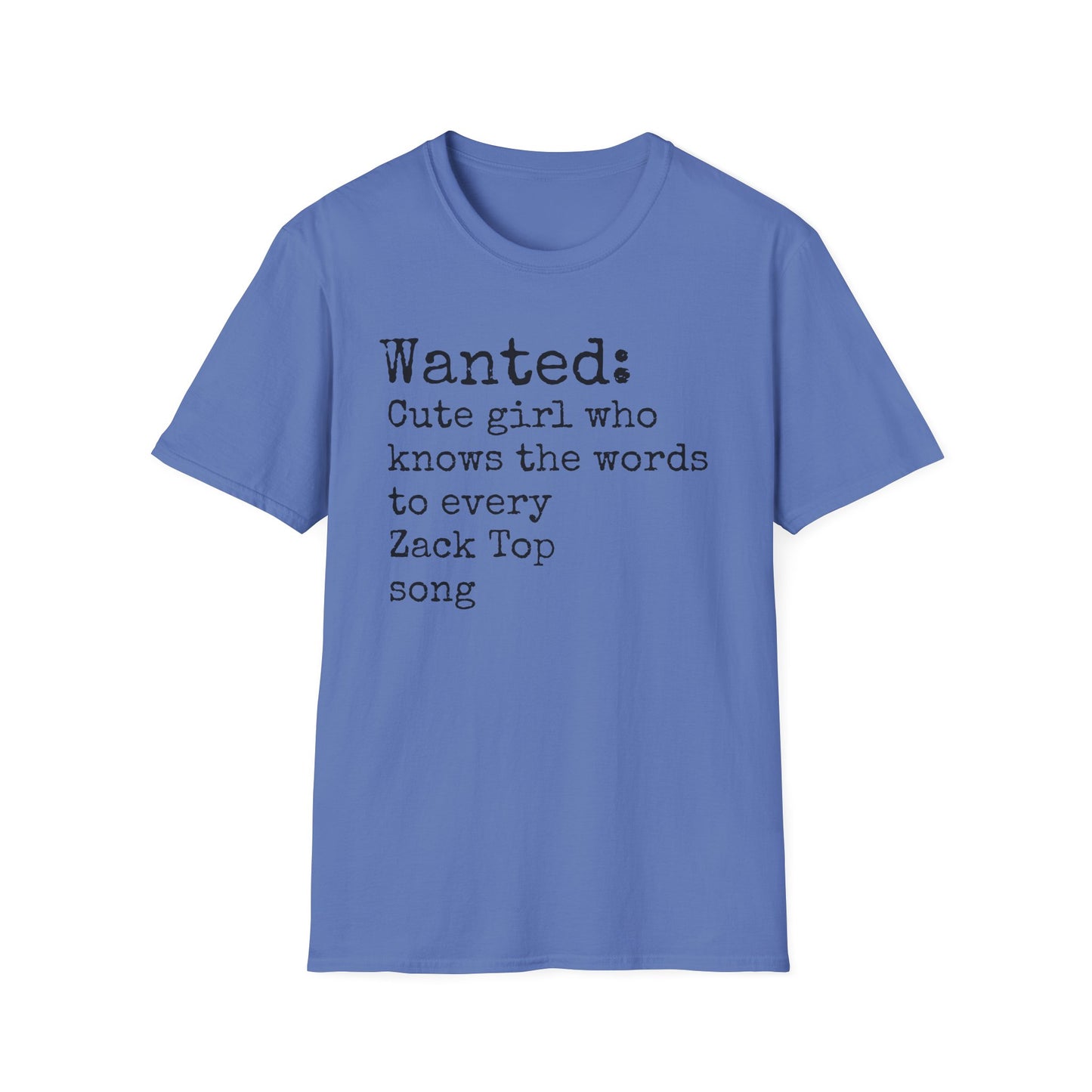 Wanted Cute Girl Who knows Zack Top Words