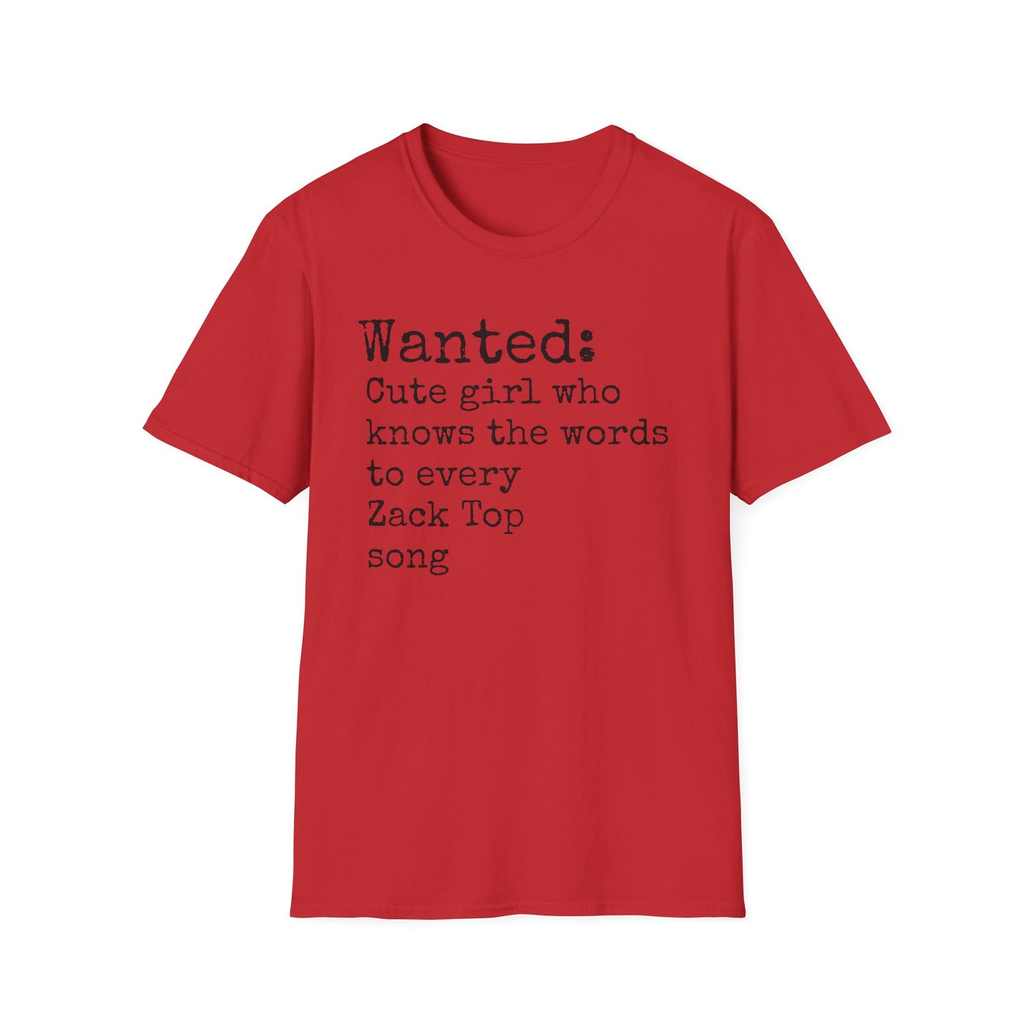 Wanted Cute Girl Who knows Zack Top Words